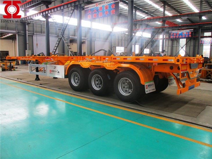 3axles কঙ্কাল সেমি ট্রেলার