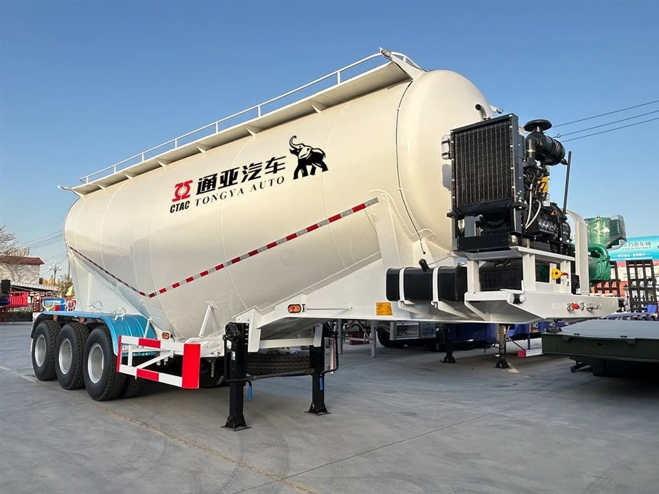 3 Axle 40T বাল্ক সিমেন্ট ট্যাঙ্কার সেমি ট্রেলার