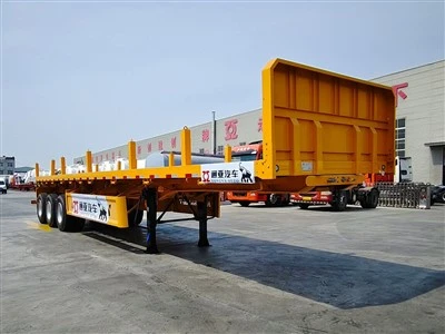 সাইড ডাম্প ফ্ল্যাটবেড সেমি ট্রেলার